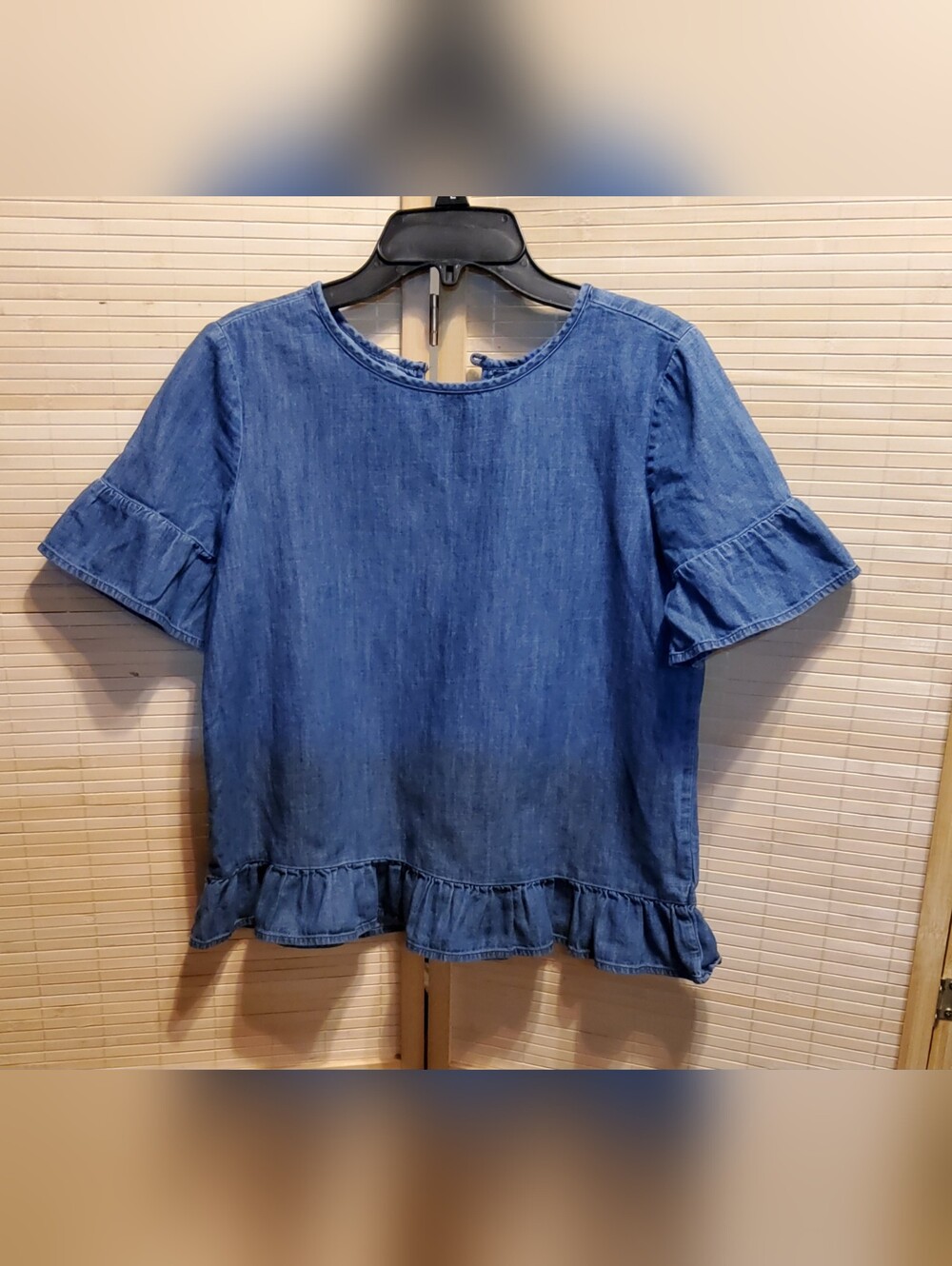 GAP Girl's Peplum Denim  Top